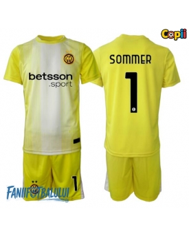 Inter Milan Yann Sommer #1 Portarii Echipament de Fotbal Replică 2025-26 Copii Deplasare (+ Șorturi)